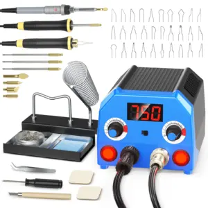 Kit de pyrogravure 3 stylos avec affichage numerique de temperature