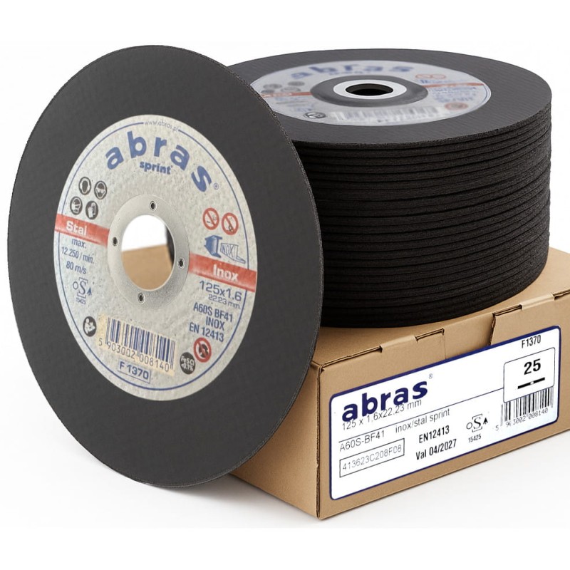 Disques de tronçonner 125x1.6 A60S BF41 ABRAS Inox Sprint (Lot de 25 pièces) – ABL Disques de tronçonner 125×1.6 A60S BF41 ABRAS Inox Sprint (Lot de 25 pièces)