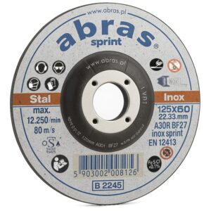 Disque à ébarber 125×6.0 A30R BF27 ABRAS Inox Sprint