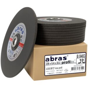 Disques à ébarber 230×6,4 A30R BF27 ABRAS Inox Sprint (Lot de 10 pièces)