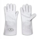 Gants de soudage RSL en cuir de chèvre souple de couleur naturelle