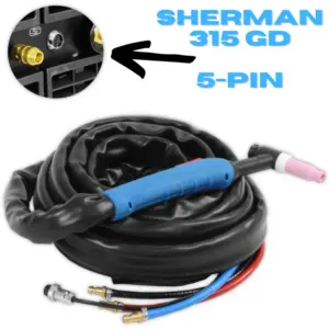 Torche TIG Sherman T-18 Flex Ergo avec connecteur 5 broches (pour 315 GD) – vue 2